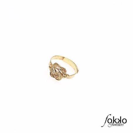 Gouden Surinaamse mattenklopper ring baby