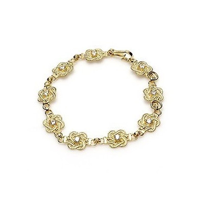 Gouden mattenklopper armband Swarovski | Exclusief bij Fokko Juweliers