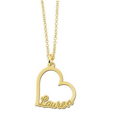 Gouden naamketting | Hart met naam | 14k gouden ketting